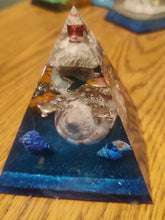 Load image into Gallery viewer, **SPECIAL** Amazonite Orgonite EMF Protection/Chakra Healing Pyramid 10-5 Symm