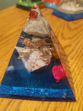 Load image into Gallery viewer, **SPECIAL** Amazonite Orgonite EMF Protection/Chakra Healing Pyramid 10-5 Symm