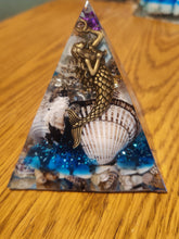 Load image into Gallery viewer, **SPECIAL** Amazonite Orgonite EMF Protection/Chakra Healing Pyramid 10-5 Symm