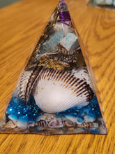 Load image into Gallery viewer, **SPECIAL** Amazonite Orgonite EMF Protection/Chakra Healing Pyramid 10-7 Symm