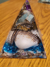 Load image into Gallery viewer, **SPECIAL** Amazonite Orgonite EMF Protection/Chakra Healing Pyramid 10-5 Symm