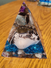 Load image into Gallery viewer, **SPECIAL** Amazonite Orgonite EMF Protection/Chakra Healing Pyramid 10-7 Symm