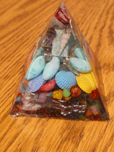 Load image into Gallery viewer, Mini Amazonite Orgonite EMF Protection/Chakra Healing Pyramid 10-7 Symm y