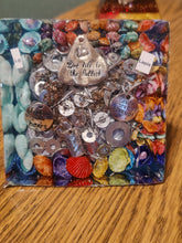 Load image into Gallery viewer, Large Lapis Orgonite EMF Protection/Chakra Healing Pyramid  Symm