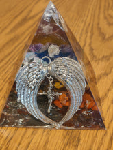 Load image into Gallery viewer, **Specials** Chakra Orgonite EMF Protection/Chakra Healing Pyramid Symm