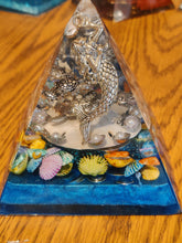 Load image into Gallery viewer, Large Lapis Orgonite EMF Protection/Chakra Healing Pyramid 2-19 Symm