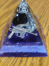 Load image into Gallery viewer, Mini Black Tourmaline Orgonite EMF Protection/Chakra Healing Pyramid 2-19 Symm