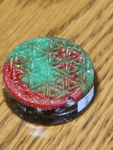 Load image into Gallery viewer, Flower of Life Black Tourmaline Orgonite EMF Protection/Chakra Healing Pyramid