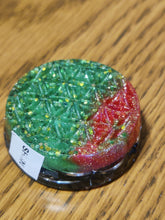 Load image into Gallery viewer, Flower of Life Shungite Orgonite EMF Protection/Chakra Healing Pyramid