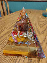 Load image into Gallery viewer, Large Carnelian Orgonite EMF Protection/Chakra Healing Pyramid 2-19 Symm