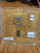 Load image into Gallery viewer, Medium All Chakra StoneOrgonite EMF Protection/Chakra Healing Pyramid 10-7 Symm