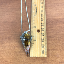 Load image into Gallery viewer, Tiger Eye Orgonite EMF Protection/Chakra Healing Pendulum