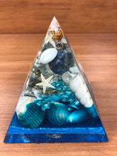 Load image into Gallery viewer, Large Lapis Orgonite EMF Protection/Chakra Healing Pyramid
