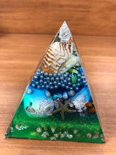 Load image into Gallery viewer, **SPECIAL** Aquamarine Orgonite EMF Protection/Chakra Healing Pyramid