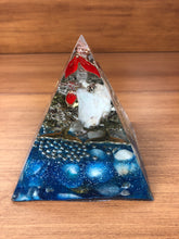 Load image into Gallery viewer, **SPECIAL** Amazonite Orgonite EMF Protection/Chakra Healing Pyramid 10-5 Symm