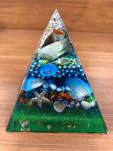 Load image into Gallery viewer, **SPECIAL** Aquamarine Orgonite EMF Protection/Chakra Healing Pyramid