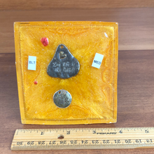 Load image into Gallery viewer, Medium Black Tourmaline Orgonite EMF Protection/Chakra Healing Pyramid 2-19 Symm