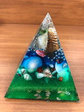 Load image into Gallery viewer, **SPECIAL** Aquamarine Orgonite EMF Protection/Chakra Healing Pyramid