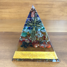 Load image into Gallery viewer, **Specials** Chakra Orgonite EMF Protection/Chakra Healing Pyramid