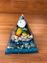Load image into Gallery viewer, Medium Lapis Lazuli Orgonite EMF Protection/Chakra Healing Pyramid 10-7 Symm