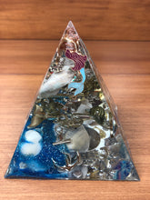 Load image into Gallery viewer, **SPECIAL** Amazonite Orgonite EMF Protection/Chakra Healing Pyramid 10-5 Symm