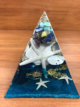 Load image into Gallery viewer, Large Lapis Orgonite EMF Protection/Chakra Healing Pyramid