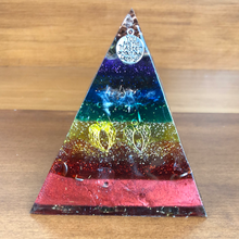 Load image into Gallery viewer, **Specials** Chakra Orgonite EMF Protection/Chakra Healing Pyramid