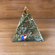 Load image into Gallery viewer, Mini Red Jasper Orgonite EMF Protection/Chakra Healing Pyramid 2-19 Symm