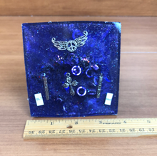Load image into Gallery viewer, Medium Black Tourmaline Orgonite EMF Protection/Chakra Healing Pyramid Yes