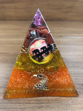 Load image into Gallery viewer, Mini Red Jasper Orgonite EMF Protection/Chakra Healing Pyramid 1-18 Symm y