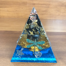Load image into Gallery viewer, Large Shungite Orgonite EMF Protection/Chakra Healing Pyramid