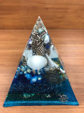 Load image into Gallery viewer, Large Lapis Orgonite EMF Protection/Chakra Healing Pyramid