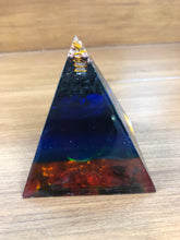 Load image into Gallery viewer, Mini Shungite Orgonite EMF Protection/Chakra Healing Pyramid