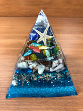 Load image into Gallery viewer, Medium Lapis Lazuli Orgonite EMF Protection/Chakra Healing Pyramid 10-7 Symm