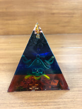 Load image into Gallery viewer, Mini Shungite Orgonite EMF Protection/Chakra Healing Pyramid