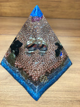 Load image into Gallery viewer, Large Shungite Orgonite EMF Protection/Chakra Healing Pyramid 10-5 Symm