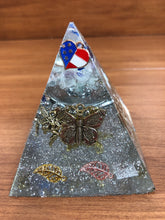 Load image into Gallery viewer, Mini Amethyst Orgonite EMF Protection/Chakra Healing Pyramid 2-19