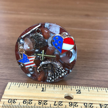 Load image into Gallery viewer, Flower of Life Carnelian Orgonite EMF Protection/Chakra Healing Pyramid