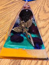 Load image into Gallery viewer, Mini Rose Quartz Orgonite EMF Protection/Chakra Healing Pyramid 4-3 Symm