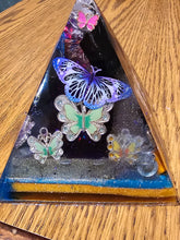 Load image into Gallery viewer, Large Black Tourmaline Orgonite EMF Protection/Chakra Healing Pyramid 10-5 Symm