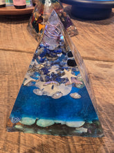 Load image into Gallery viewer, Large Lapis Orgonite EMF Protection/Chakra Healing Pyramid 10-5 Symm