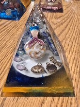 Load image into Gallery viewer, Medium Lapis Lazuli Orgonite EMF Protection/Chakra Healing Pyramid 10-5 Symm