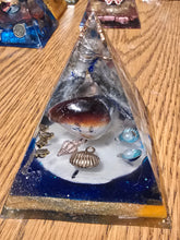 Load image into Gallery viewer, Medium Lapis Lazuli Orgonite EMF Protection/Chakra Healing Pyramid 10-5 Symm