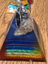 Load image into Gallery viewer, Mini Citrine Orgonite EMF Protection/Chakra Healing Pyramid 2-18 Symm