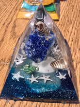 Load image into Gallery viewer, Mini Lapis Lazuli Orgonite EMF Protection/Chakra Healing Pyramid 2-18 Symm