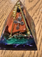 Load image into Gallery viewer, Mini Red Jasper Orgonite EMF Protection/Chakra Healing Pyramid 2-18