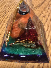 Load image into Gallery viewer, Mini Red Jasper Orgonite EMF Protection/Chakra Healing Pyramid 10-5