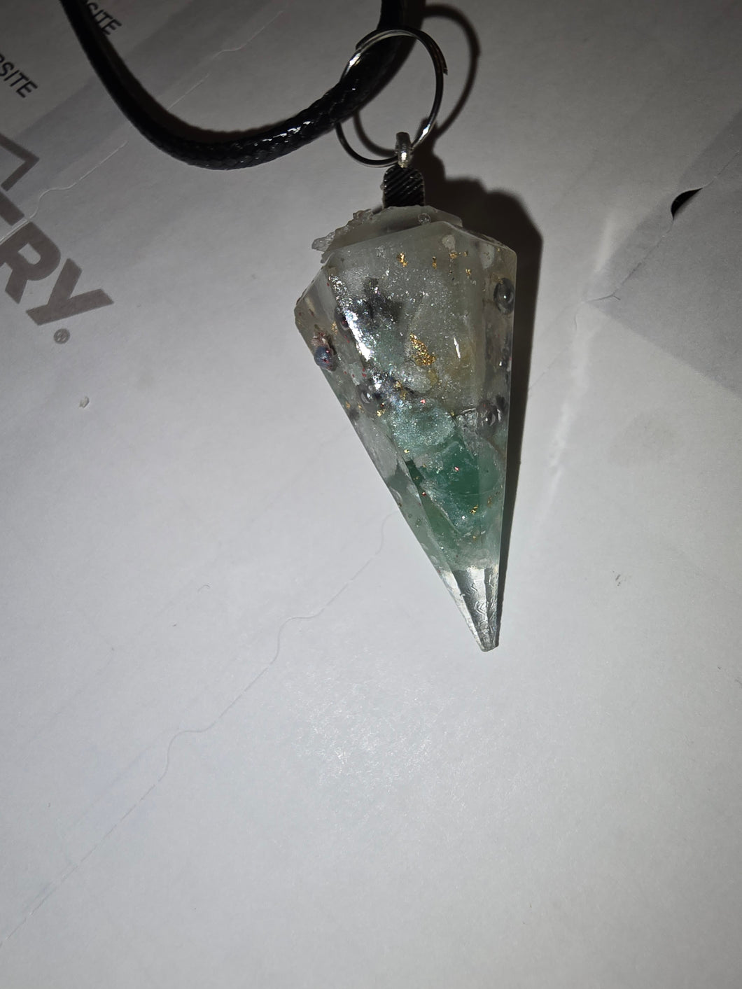 Aventurine Orgonite EMF Protection/Chakra Healing Pendulum 10-5