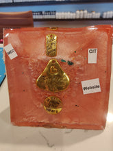 Load image into Gallery viewer, Medium Citrine Orgonite EMF Protection/Chakra Healing Pyramid 10-14 Symm