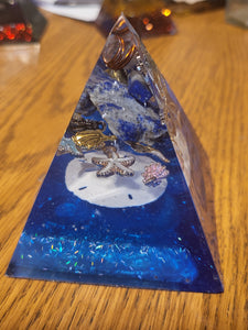 Mini Lapis Lazuli Orgonite EMF Protection/Chakra Healing Pyramid Yes